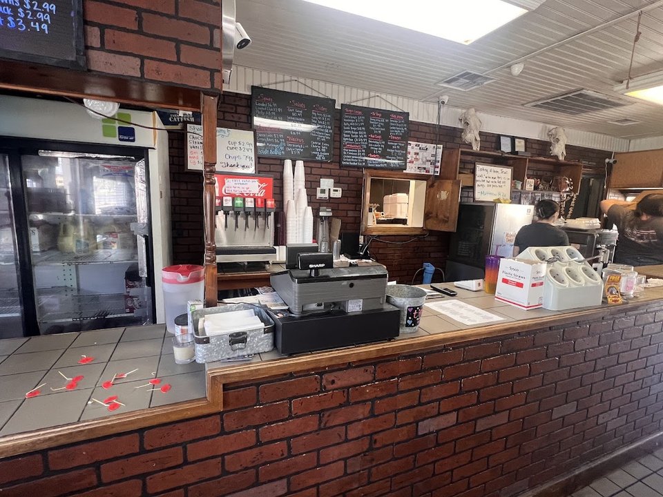 Front view of Cowboy's Burgers & Grill.