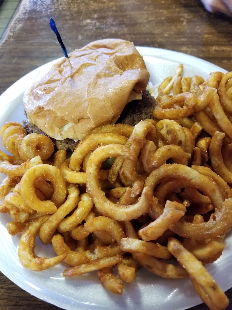 Big John Cheeseburger and Curley Fries